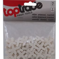 TOPTRADE křížky plastové, spárovací, 4 mm / 100 ks