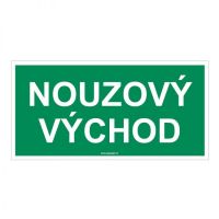 Tabulka NOUZOVÝ VÝCHOD, plast 1 mm 200x100 mm